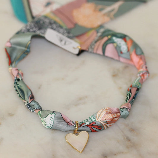 Scarf Necklace- Callie heart