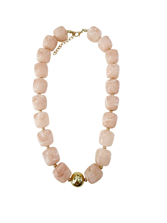Jennifer Chunky Taupe Beaded Necklace