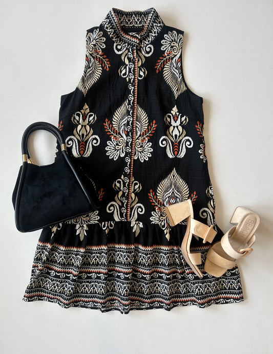 Ember Crest Border Dress