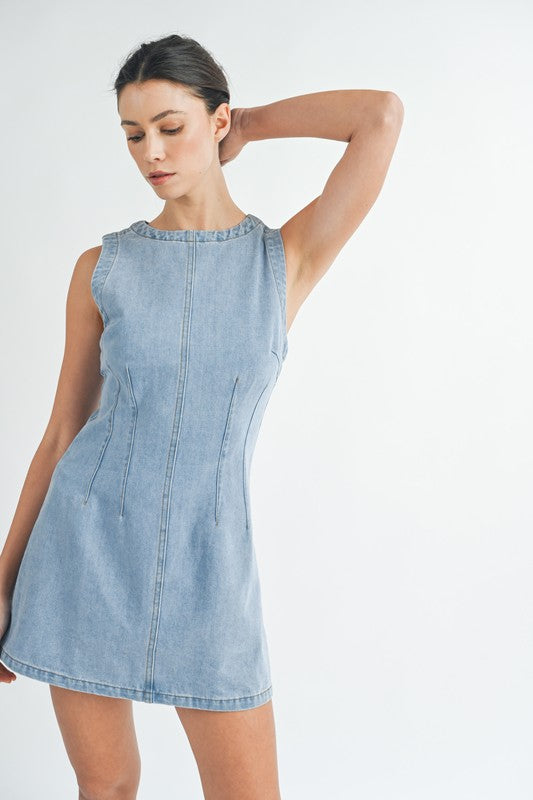 Light Denim Tailored Dress