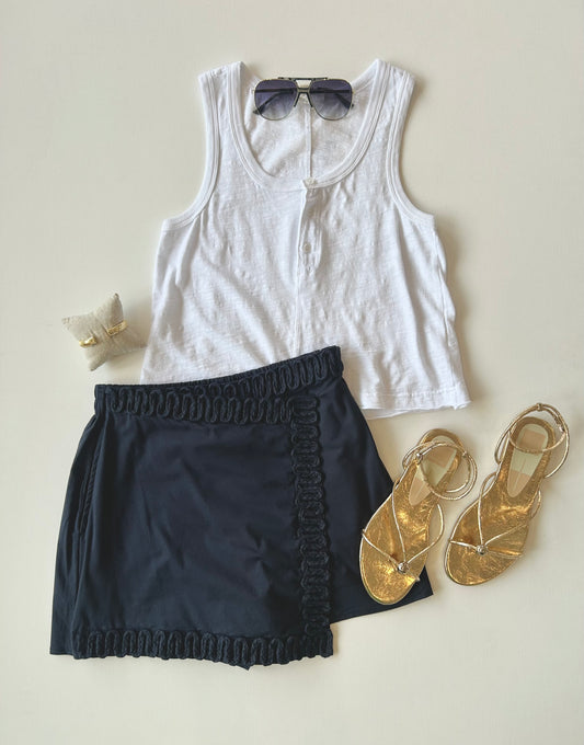 Soutache Embroidery Skort