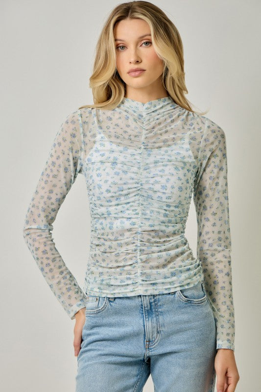 Amanda Floral Mesh Top