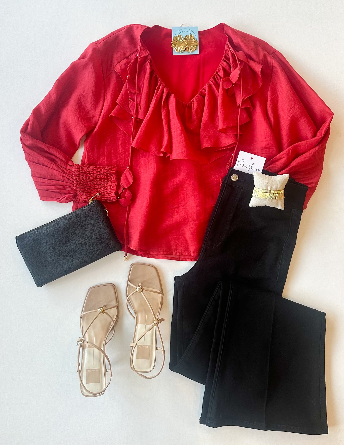 3D Flowers Ruffle Top