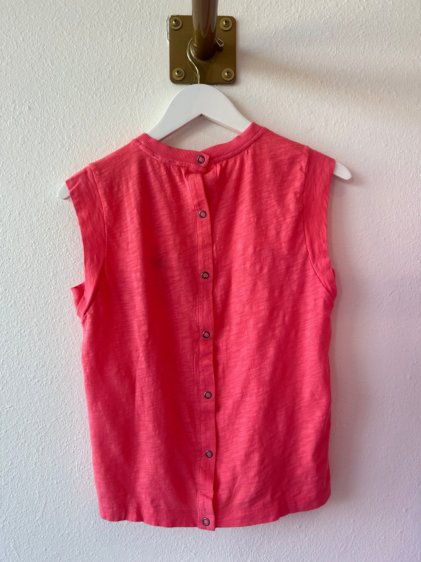 Hot Coral Snap Back Muscle Tee