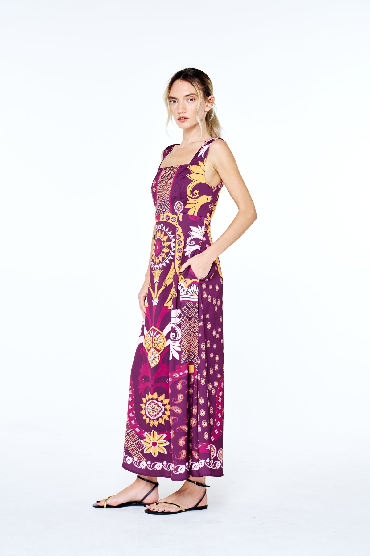 Holly Berry Print Maxi Dress