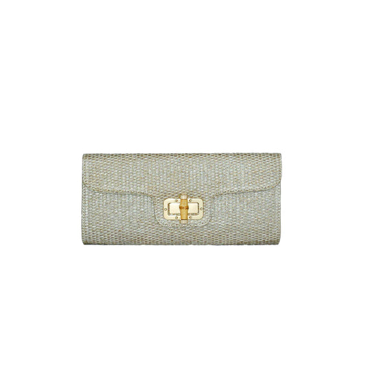 Bamboo Clutch in Gold