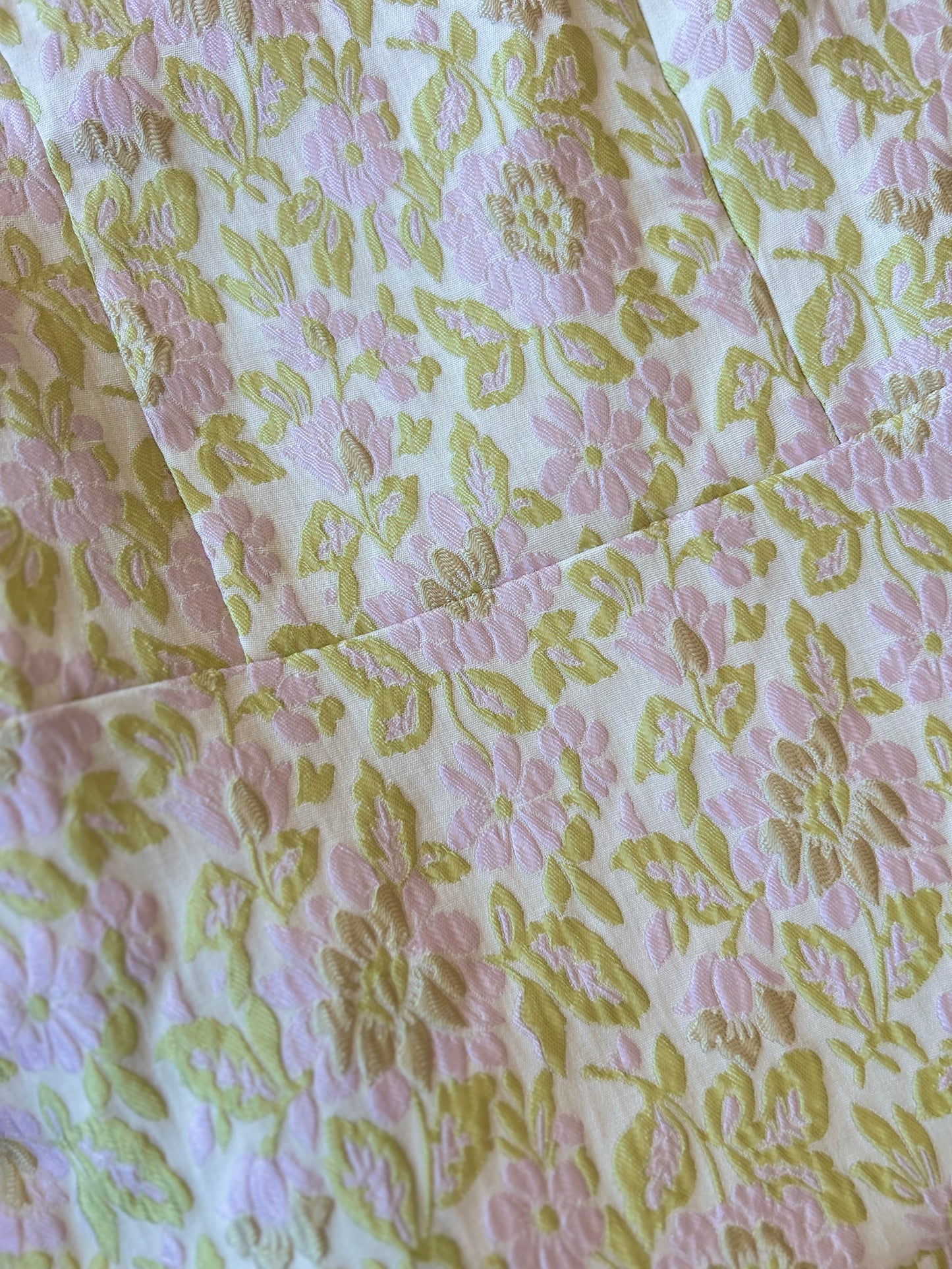 Emily Mini Dress In Soft Garden Jacquard