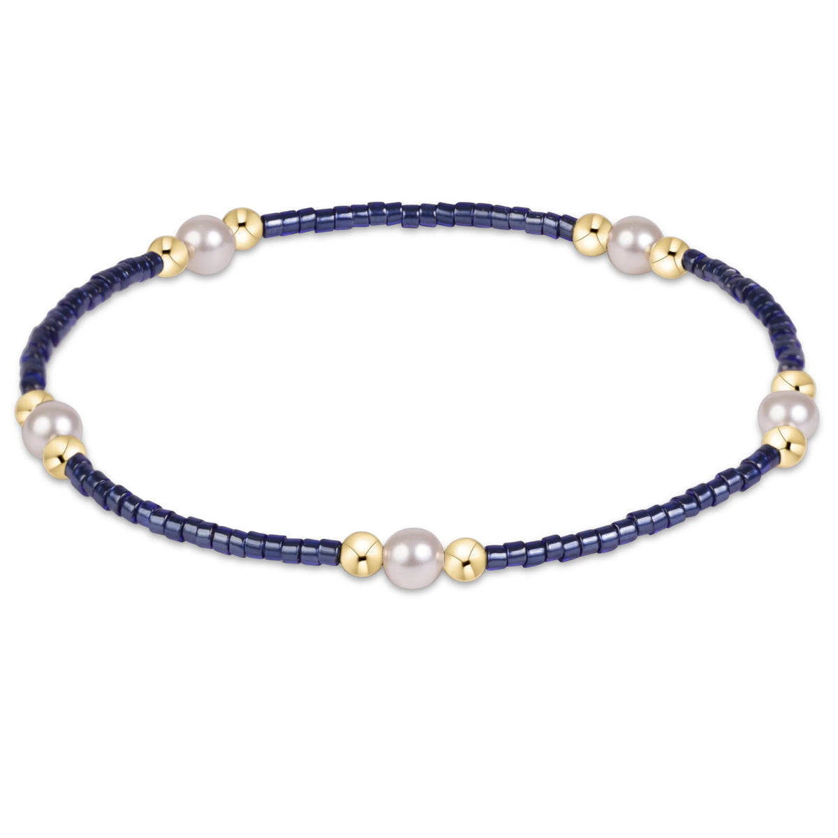 hope purpose pearl bracelet - navy e.newton