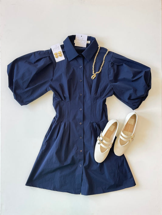 Jacqueline Bubble Sleeve Dress