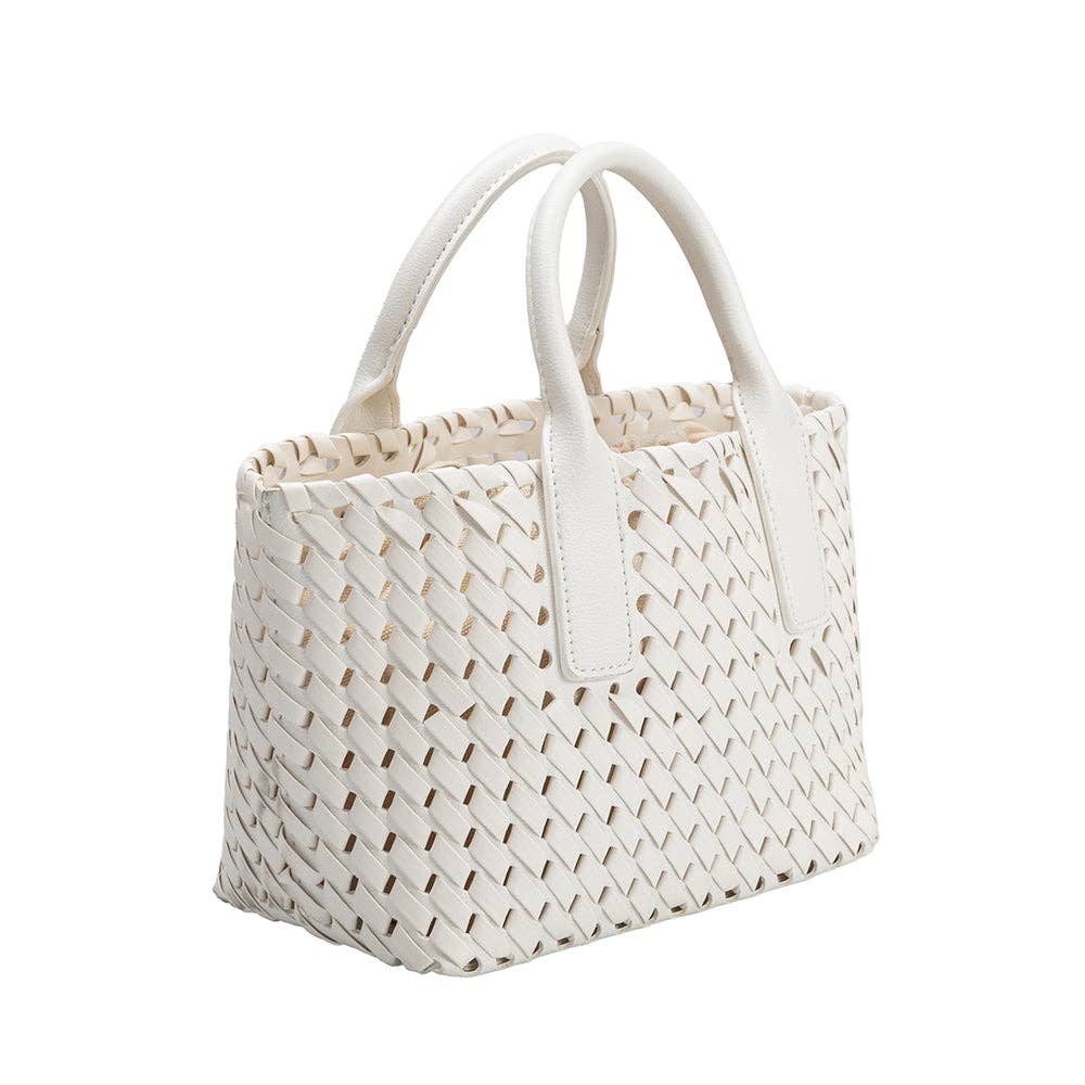 Chloe White Small Top Handle