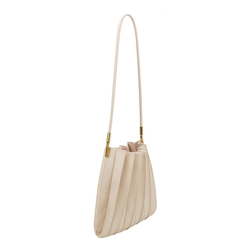 Carrie Ivory Pleated Vegan Shoulder