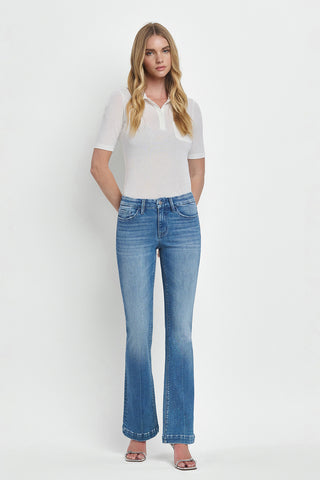 Light Denim High Wasted Patch Pocket Jeans