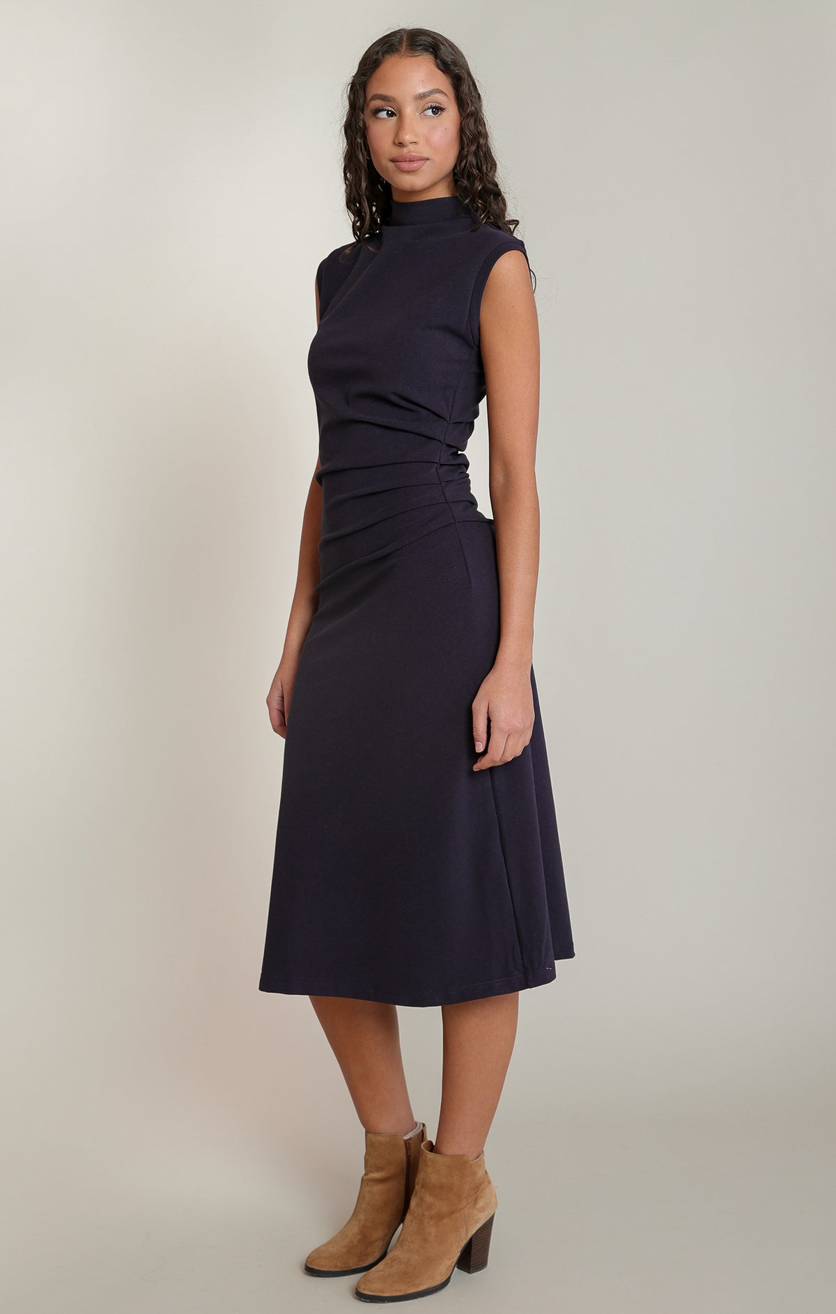 Mockneck Midi Dress