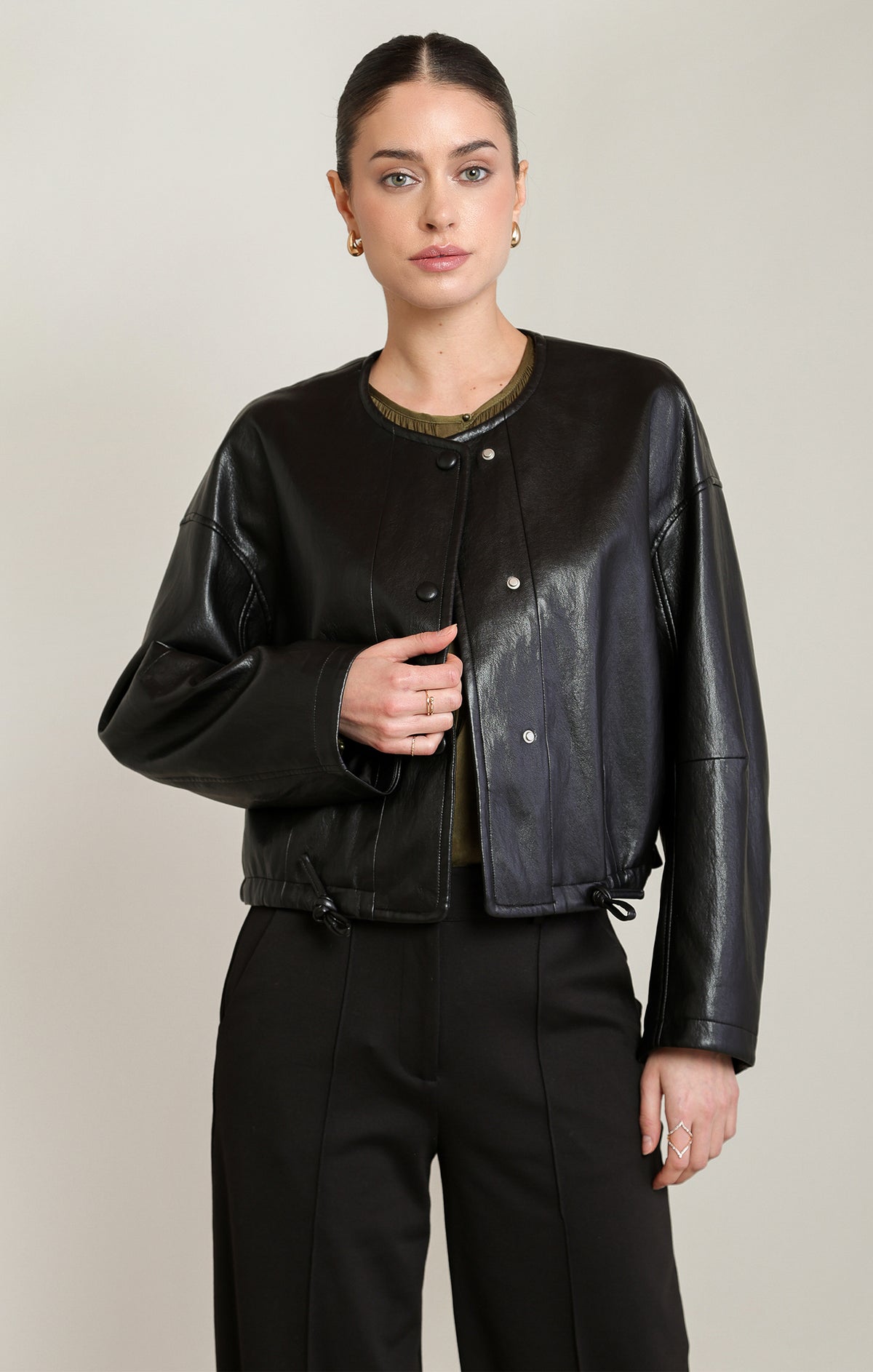 Collarless Jacket
