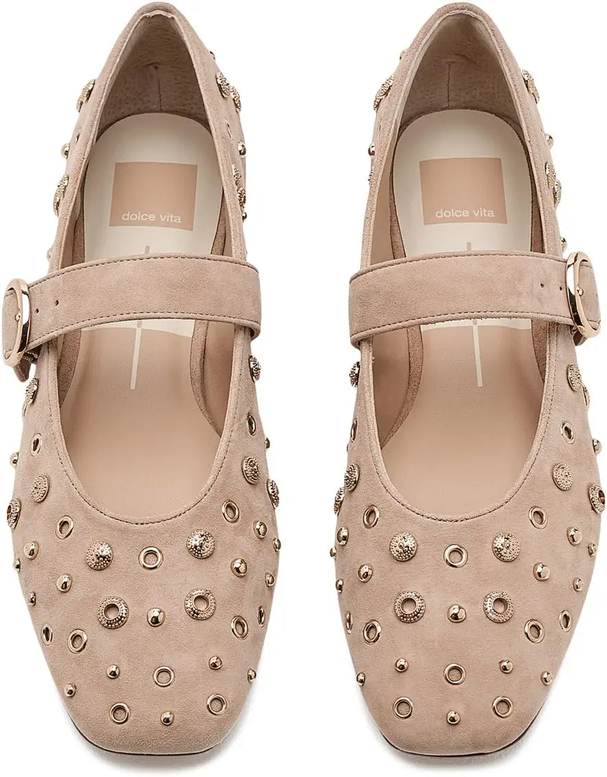 Mella Studded Falt in Camel