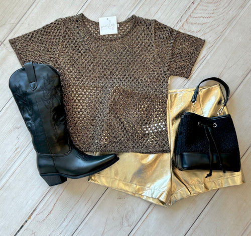 Juliet Sweater in Metallic Bronze