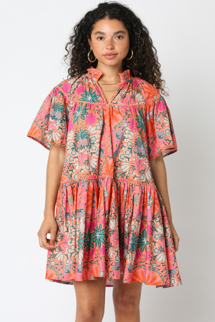 Zinnia Orange Dress