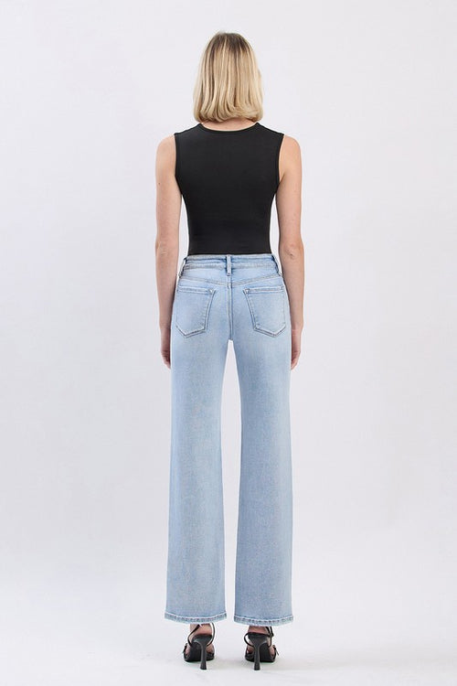 Light Denim High Rise Wide Leg Jean