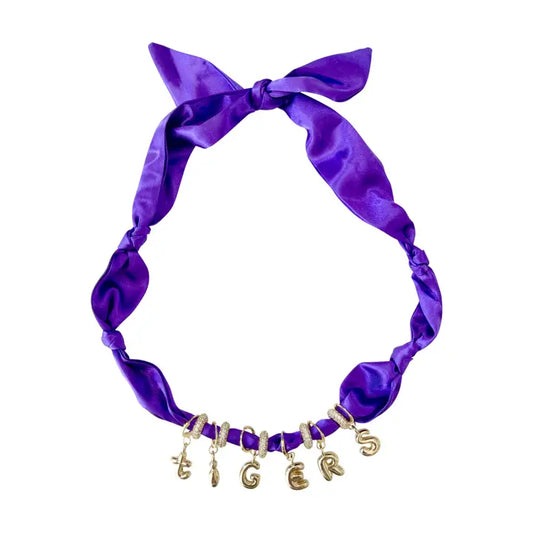 Scarf Necklace- Tigers Gameday Bubble Letter