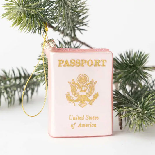 Pink Passport Ornament