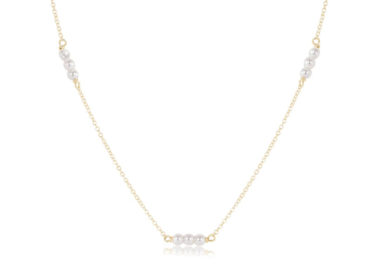 choker joy simplicity chain gold - pearl 3mm e.newton