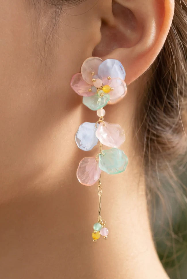 Spring Floral Dangle Earrings