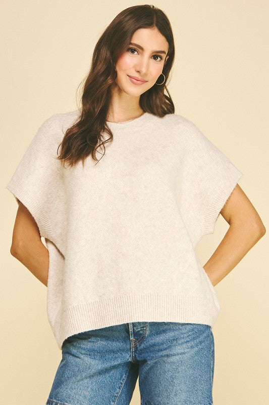 Shell Cap Sleeve Sweater