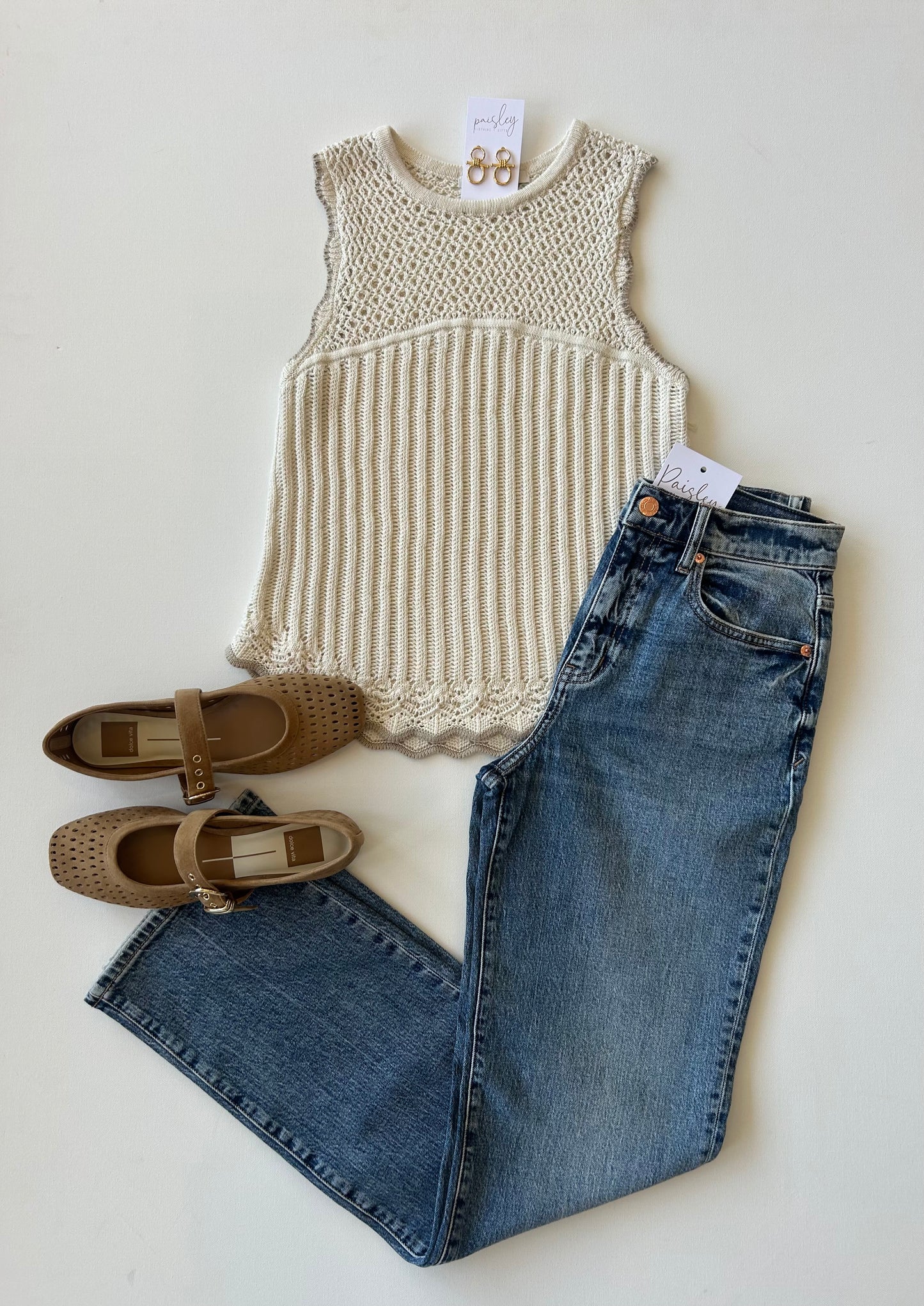 Contrast Trim Sweater Tank