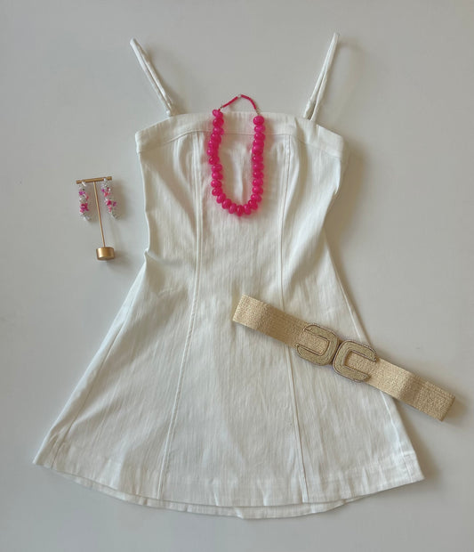 Clear Eyes Dress in White
