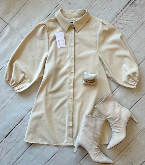 Camille Dress In Tunic Crème