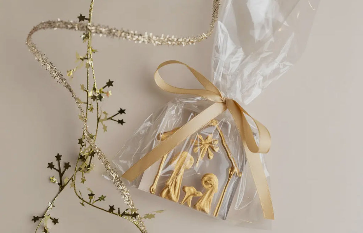 3x3 Inch Gold Nativity
