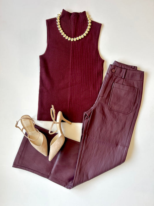 Marcel Top in Burgundy
