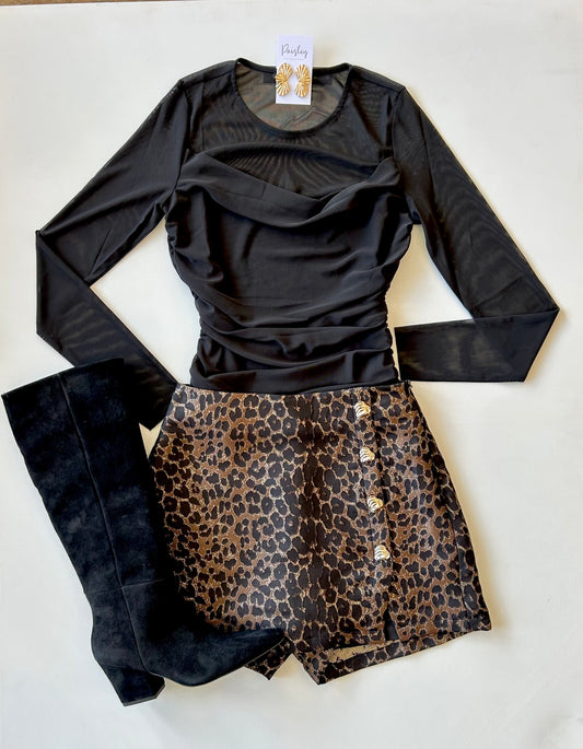Lillie Marie Knit Top in Black