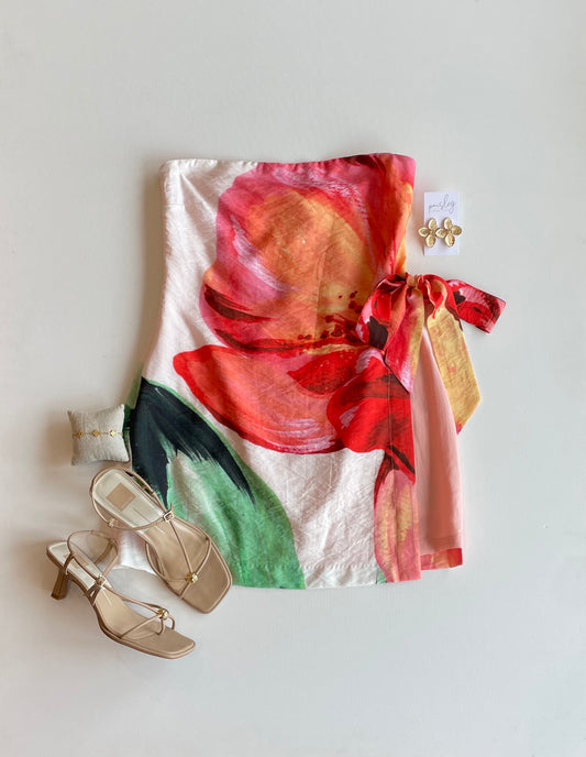 Zinnia Tie Side Mini Dress