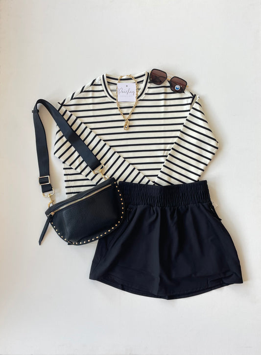 On The Move Skort In Black