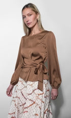 Lola Long Sleeve Side Tie Blouse