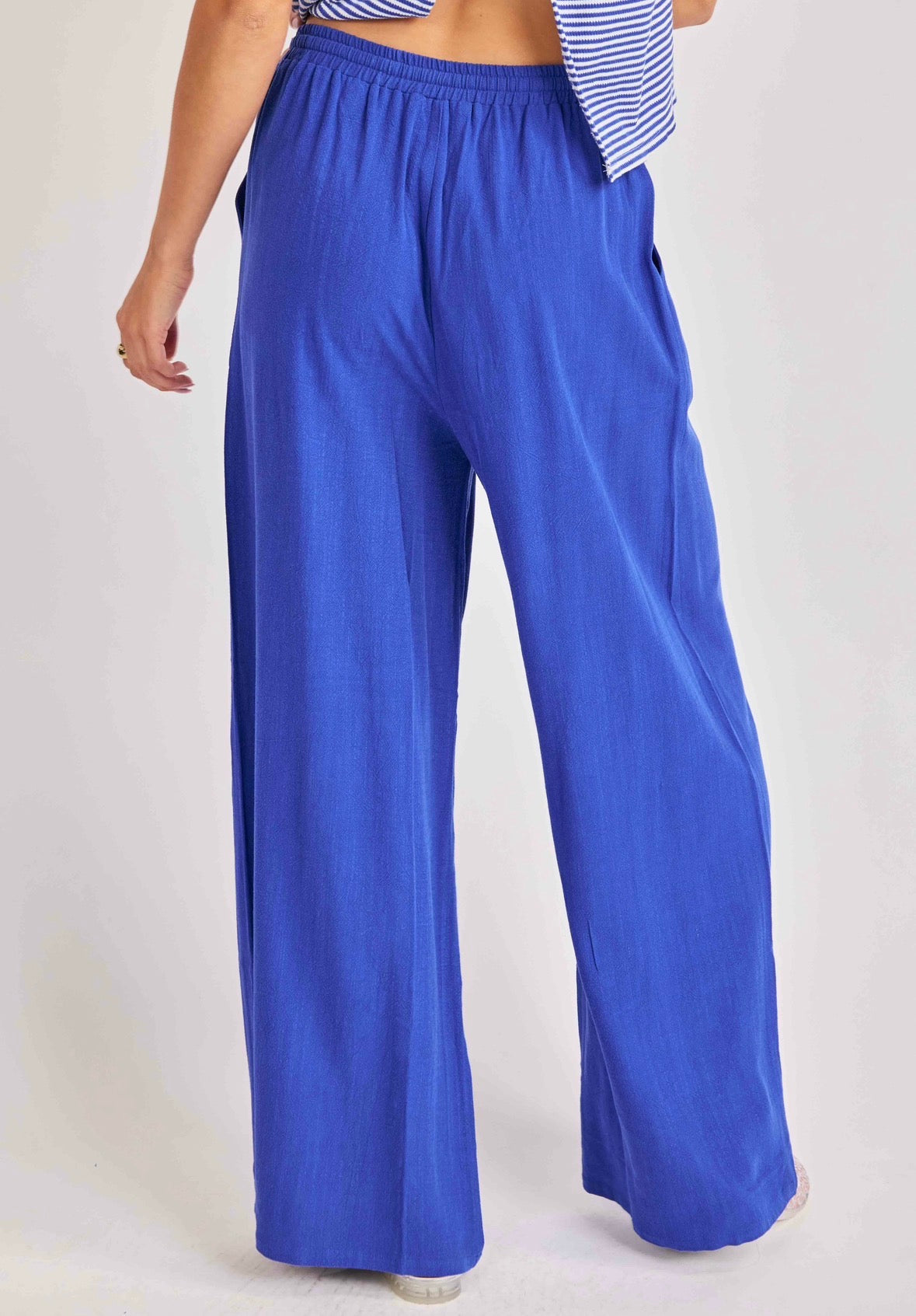 Sugarloaf Linen Pant in Cobalt