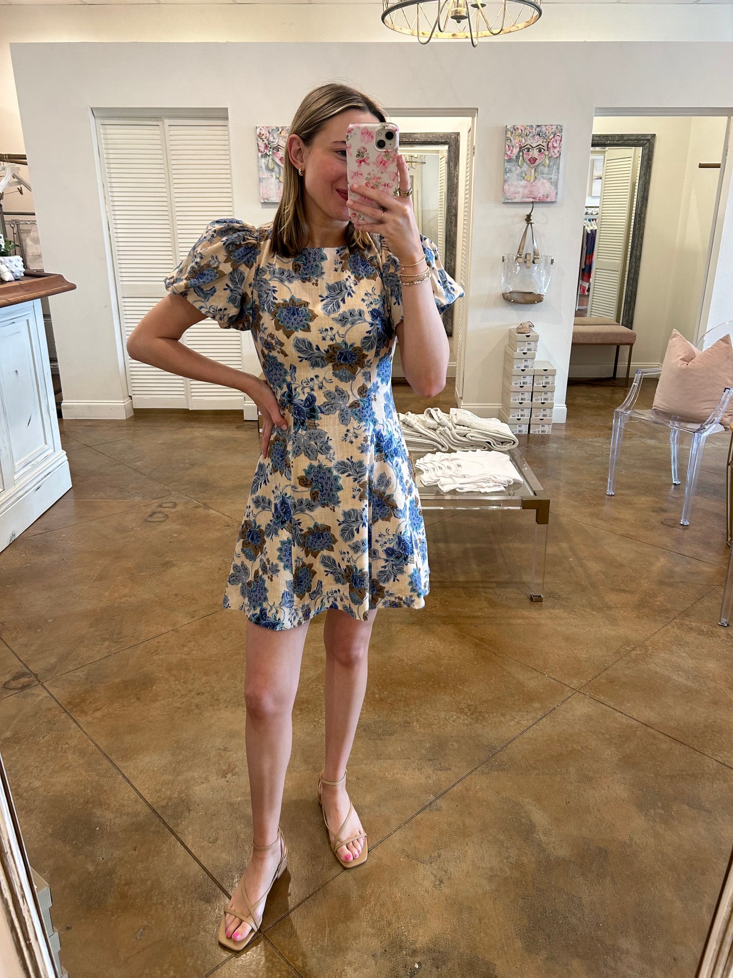 Lucia Puff Sleeve Mini Dress