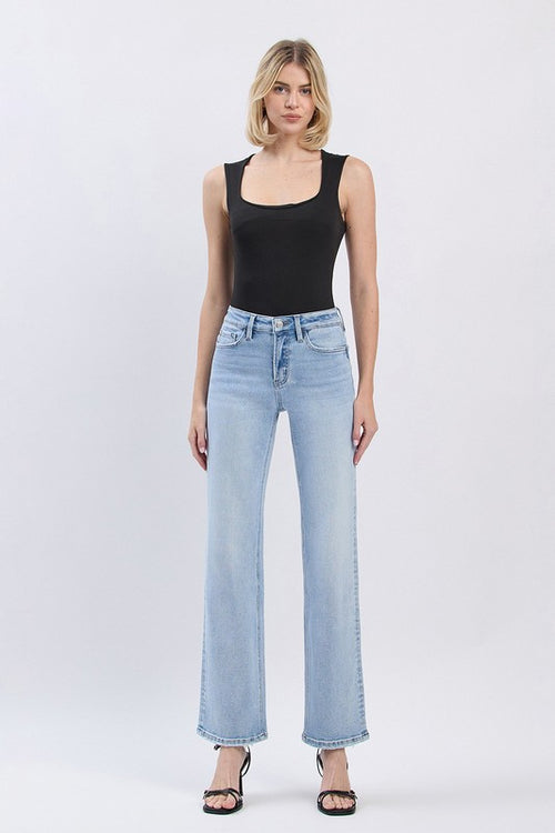 Light Denim High Rise Wide Leg Jean