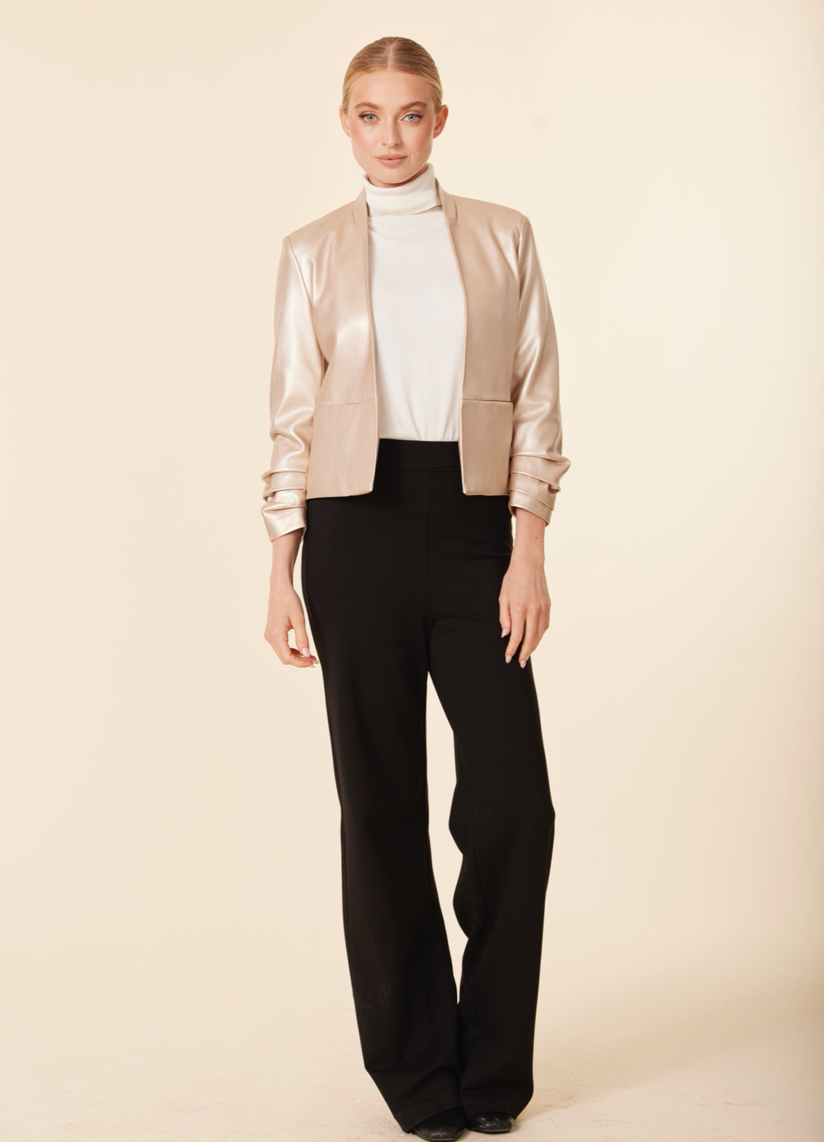 Vegan Leather Blazer