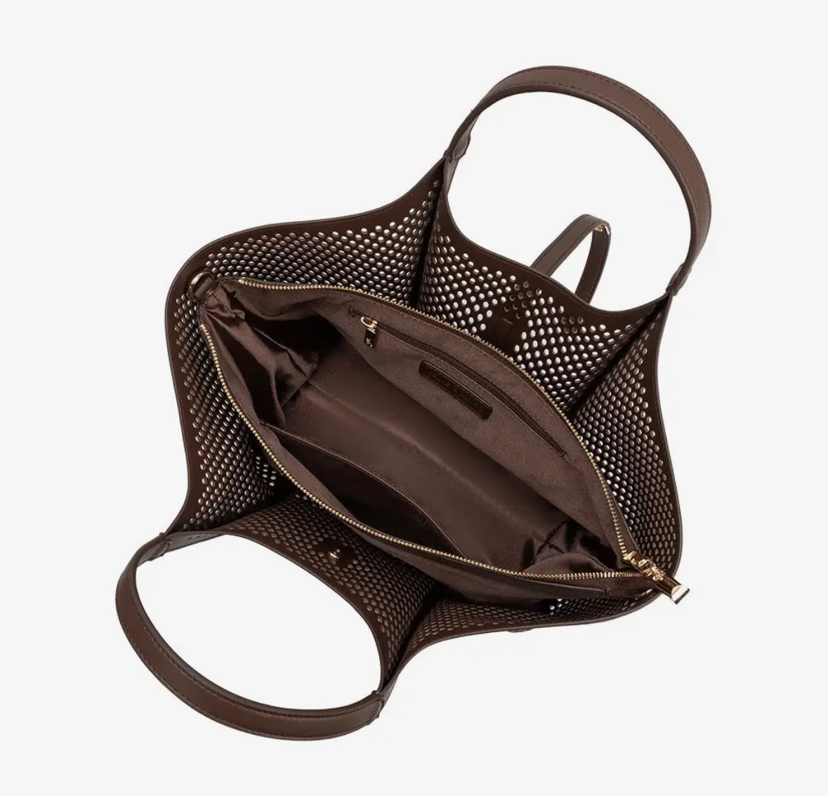 Malia Laser Cut Vegan Leather Tote