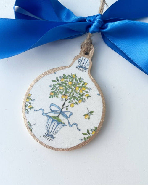 Lemon Tree Topiary Bauble Ornament