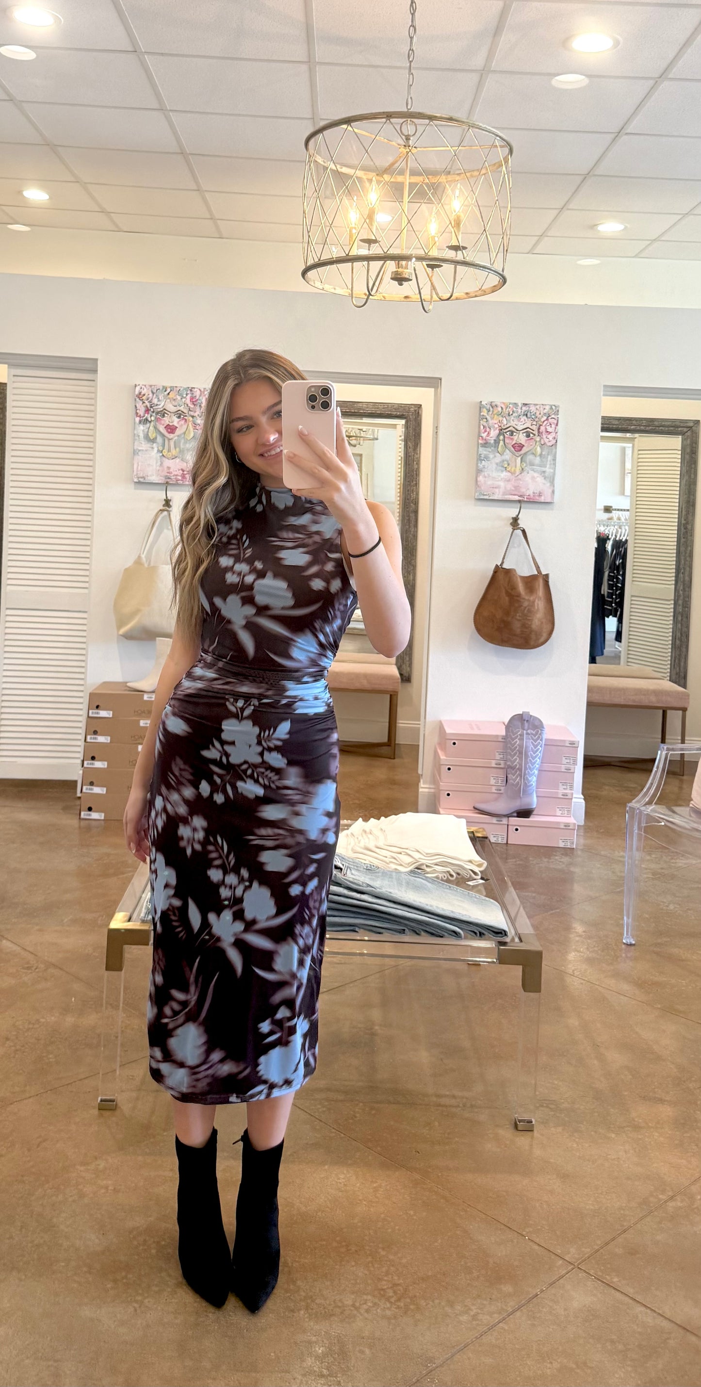 Urban Siren Ruched Midi Dress