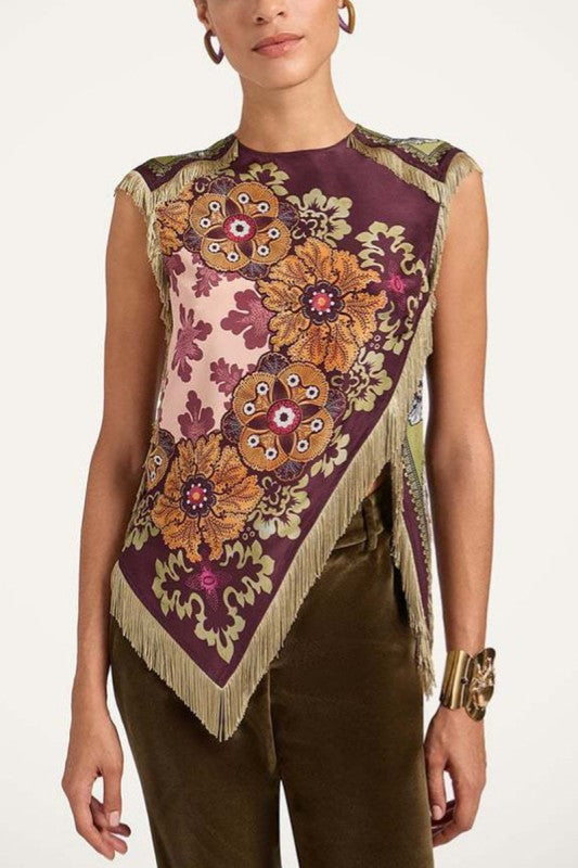 Bella Fringe Wrap Top