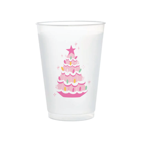 Retro Christmas Tree Christmas Cups - Set of 6