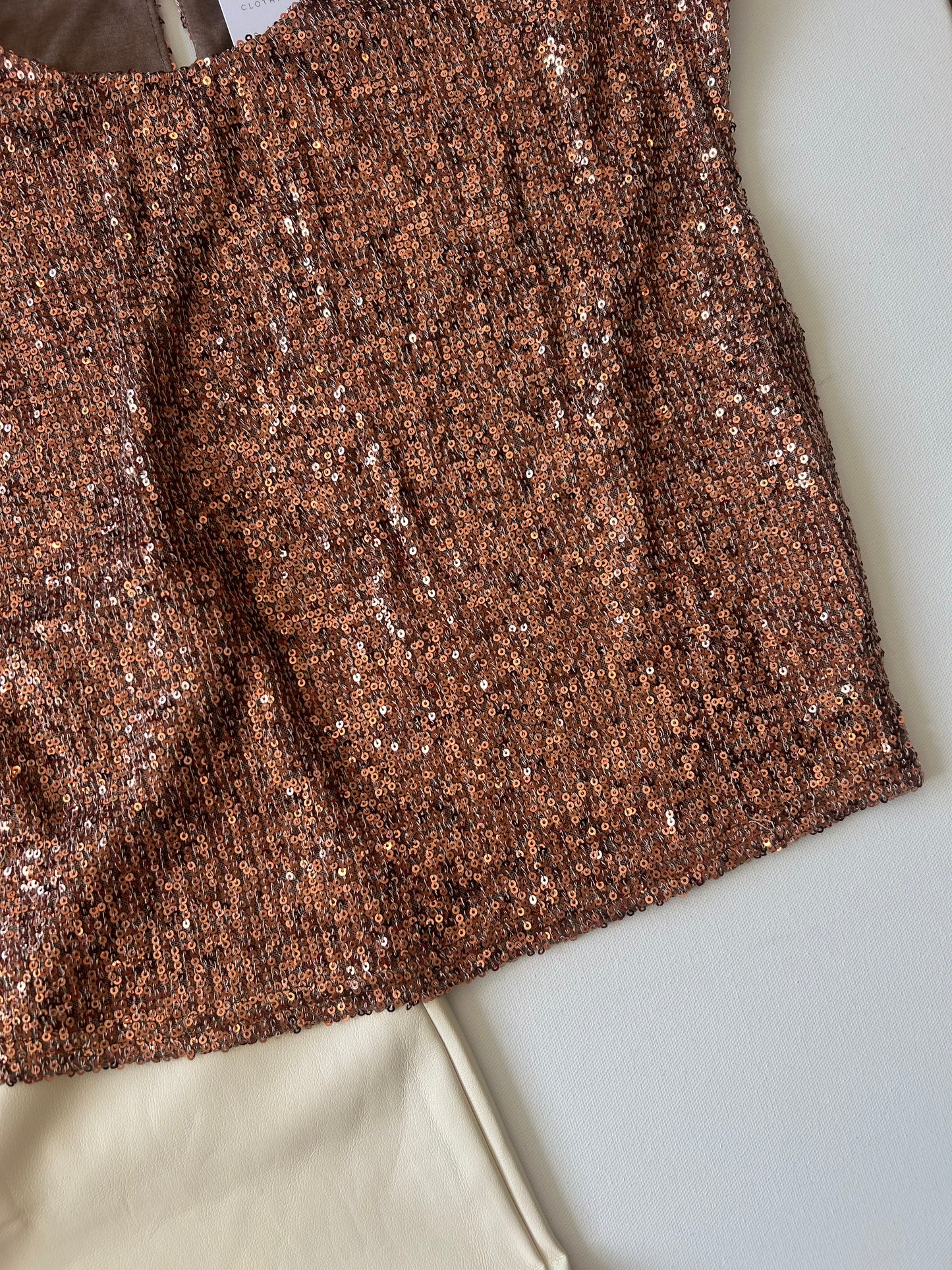 Sky High Sequin Sleeveless Top