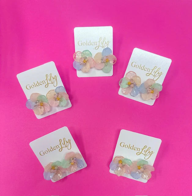 Spring Floral Stud Earrings