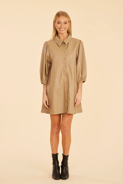 Camille Dress in Taupe