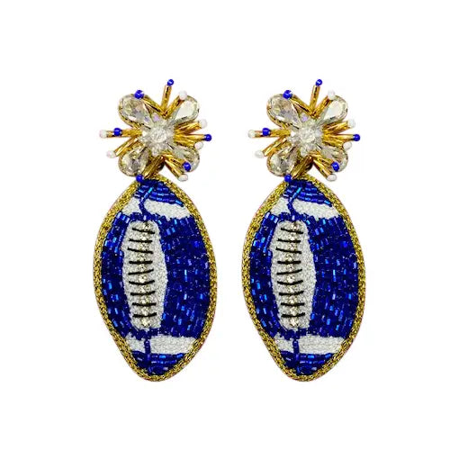 Fancy Football Earrings