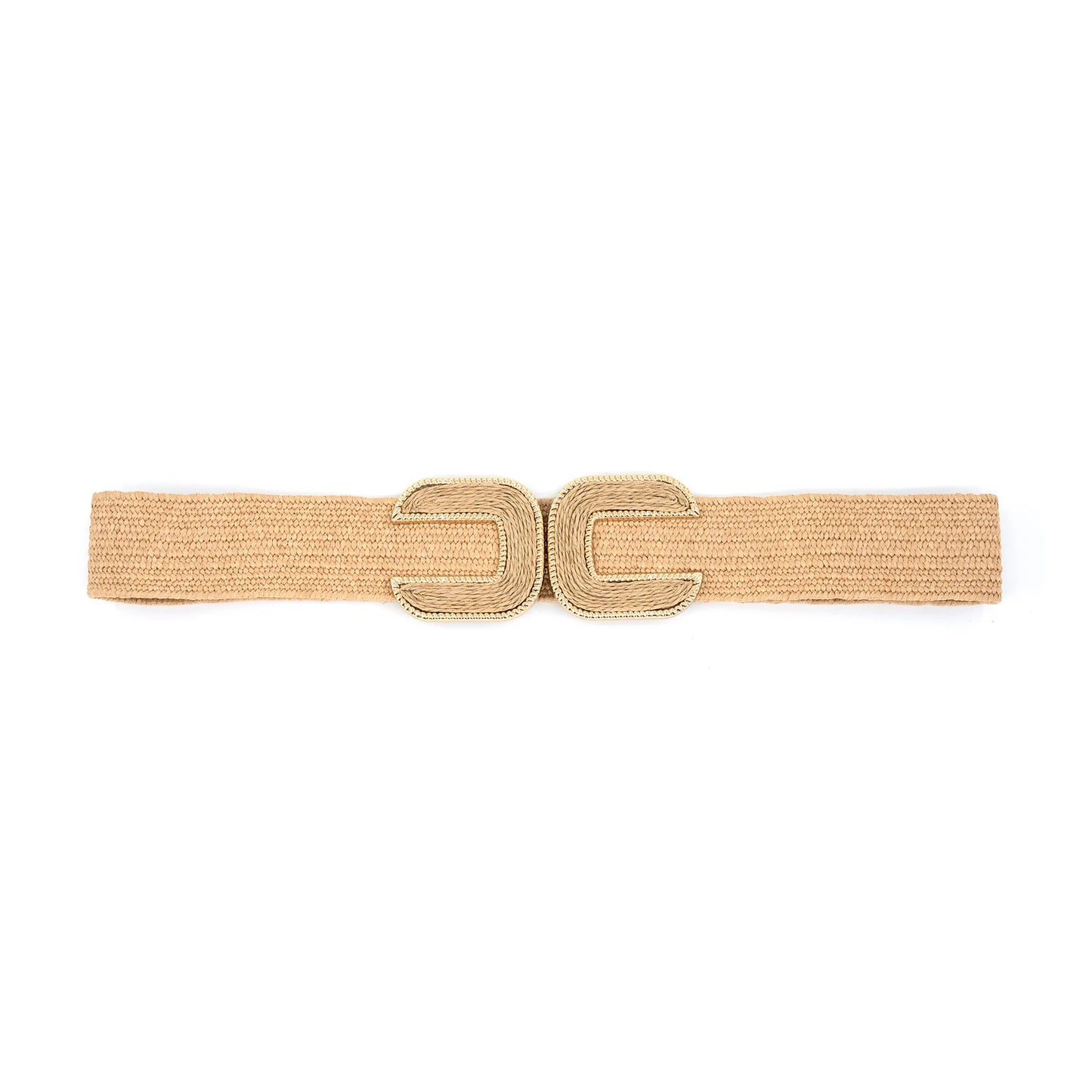 Carmel Straw Stretch Belt